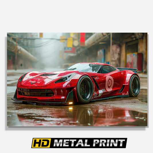 2019 Astropunk Corvette C7 Metal Poster