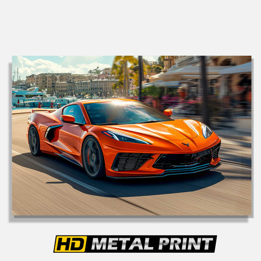 2023 Corvette C8 Metal Poster