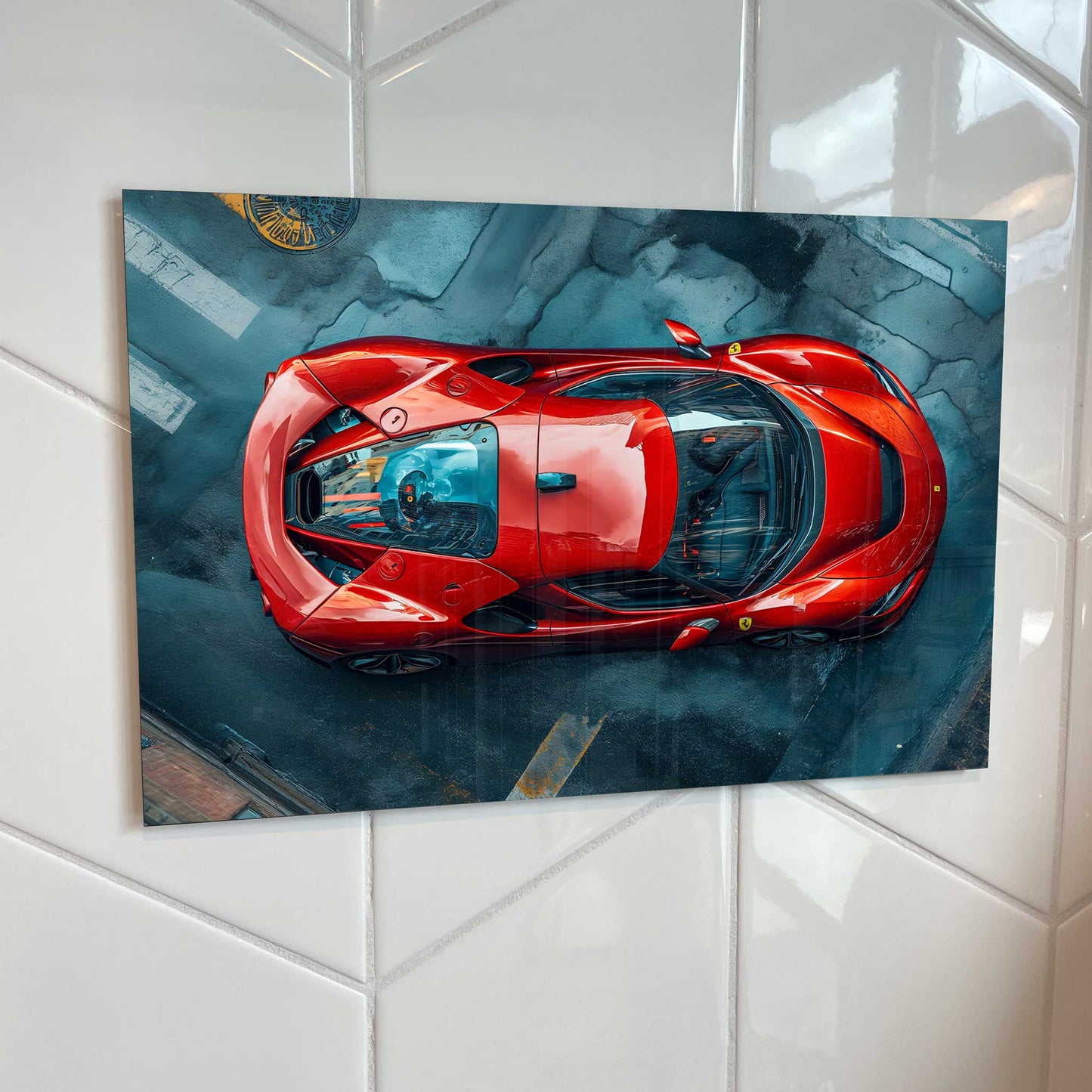2024 Ferrari SF90 Metal Poster