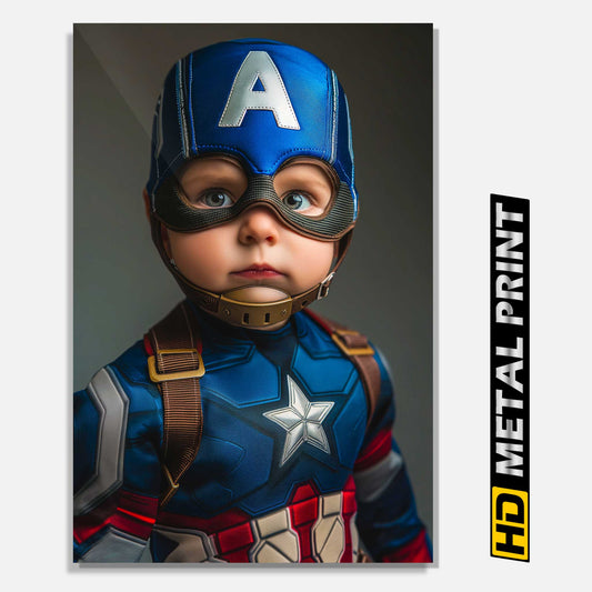Marvel Comics Baby Captain America Metal Poster