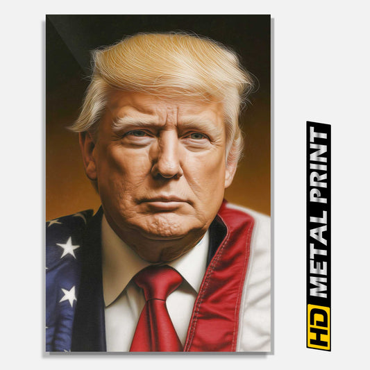 Patriotic Donald Trump Flag Metal Print