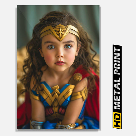 Marvel Comics Baby Wonder Woman Metal Print