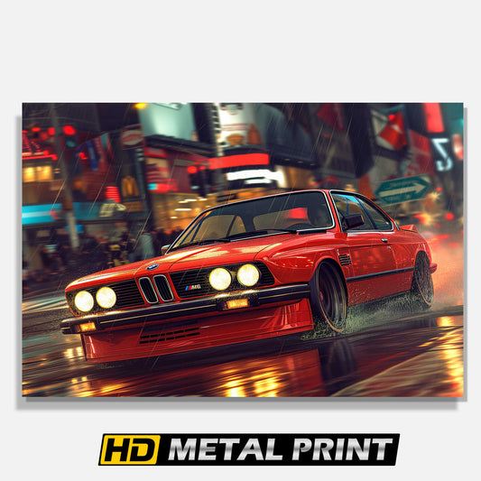 1987 BMW M6 Digital Painting on Metal