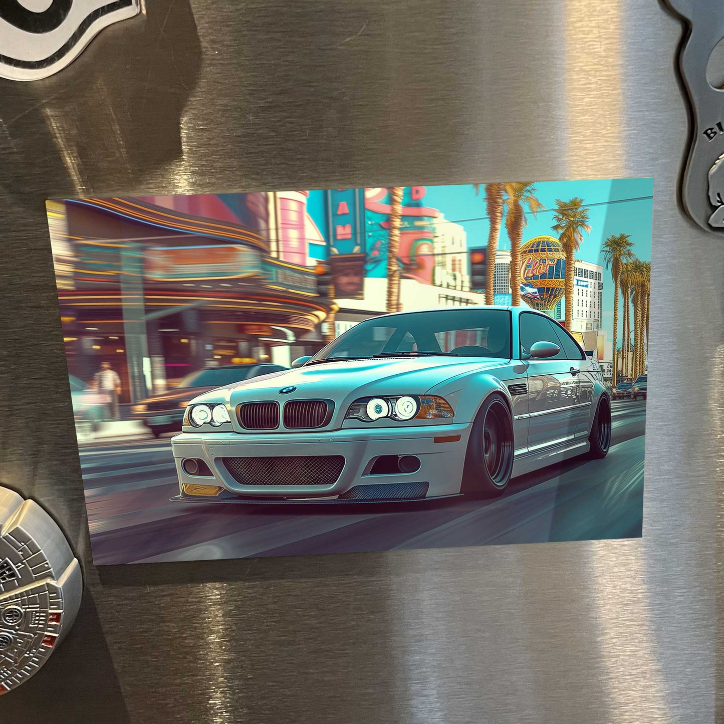2004 BMW M3 on the Las Vegas Strip Print on Metal