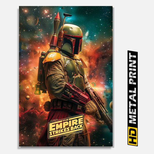 Boba Fett The Empire Strikes Back Movie Poster on Metal