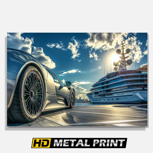 2015 Porsche 918 Spyder Rear View Metal Print