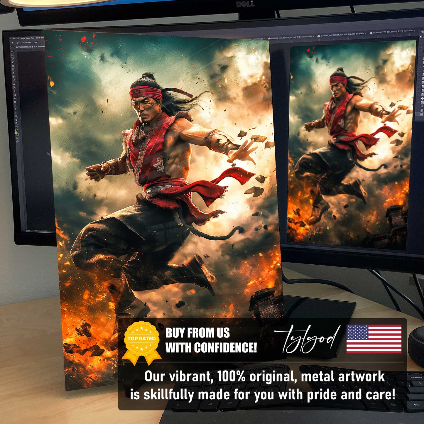 Mortal Combat Liu Kang Metal Print