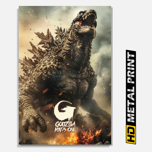 Godzilla Minus One Movie Metal Poster