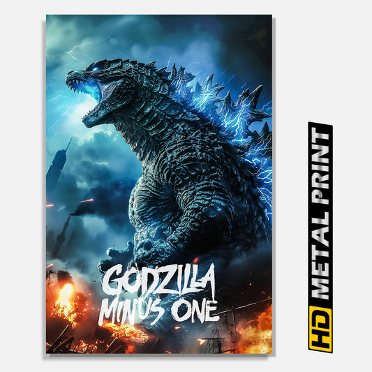 Godzilla -1 Movie Poster Remix Metal Print