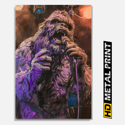 Sasquatch Karaoke Bigfoot Poster Metal Print