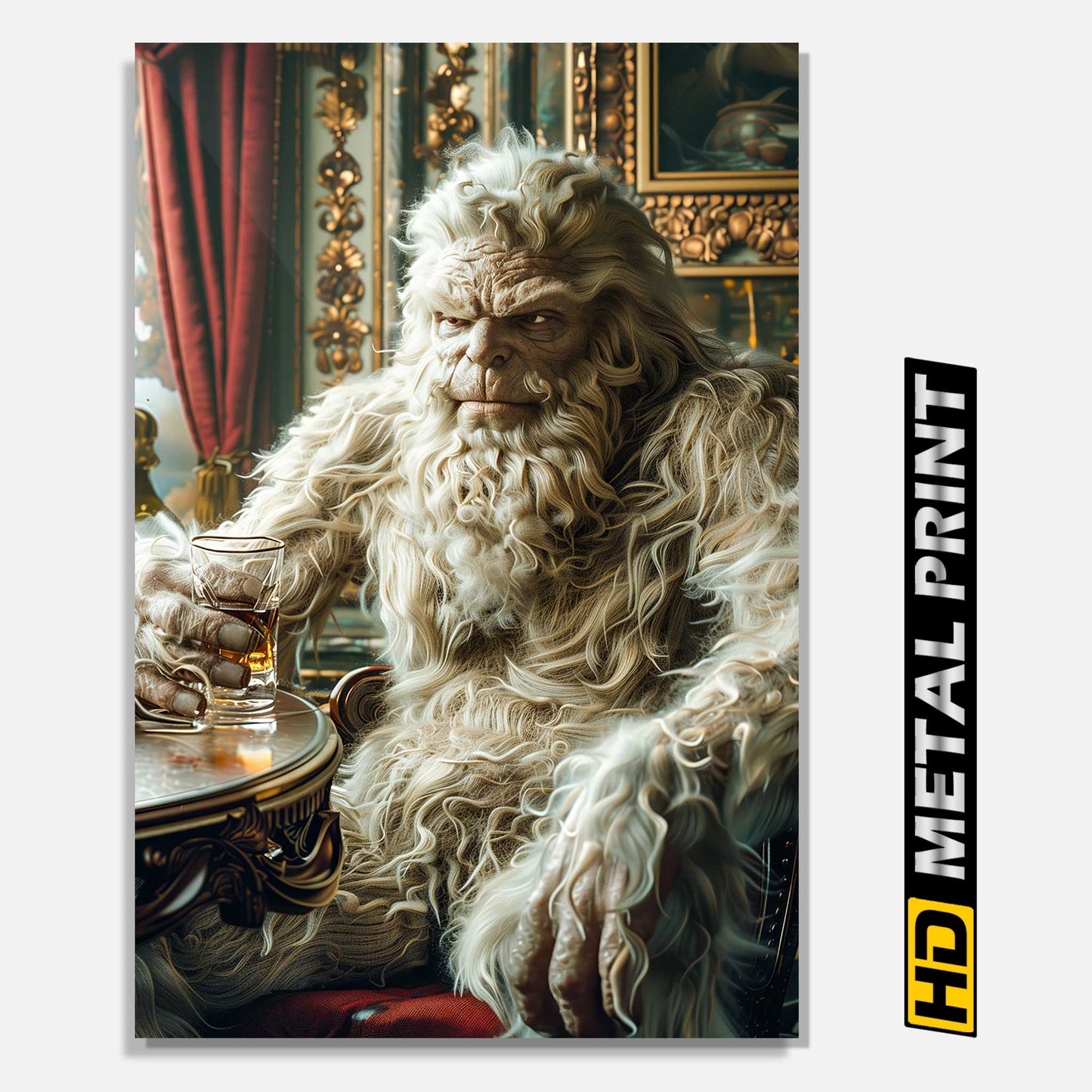 Sasquatch Grampa Bigfoot Poster Metal Print