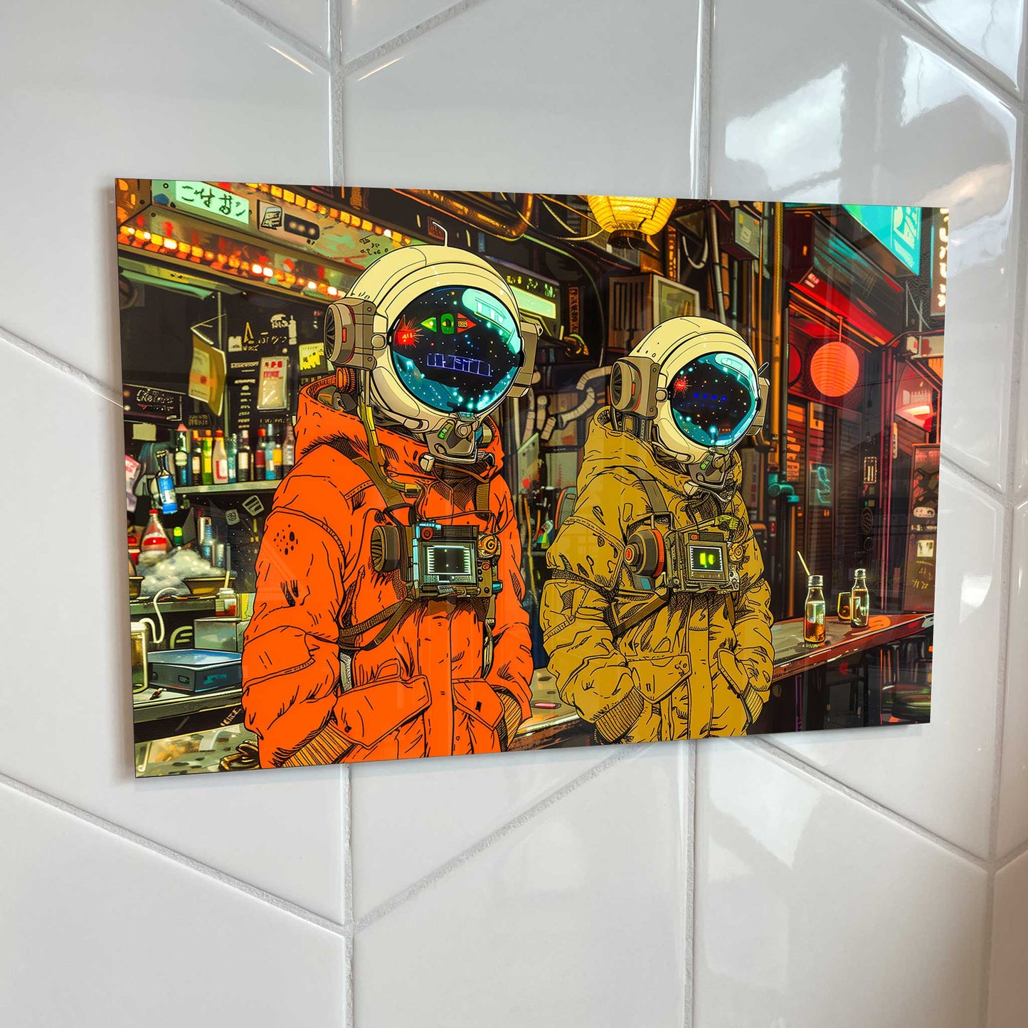 Trippy Astronaut Poster Art Metal Print