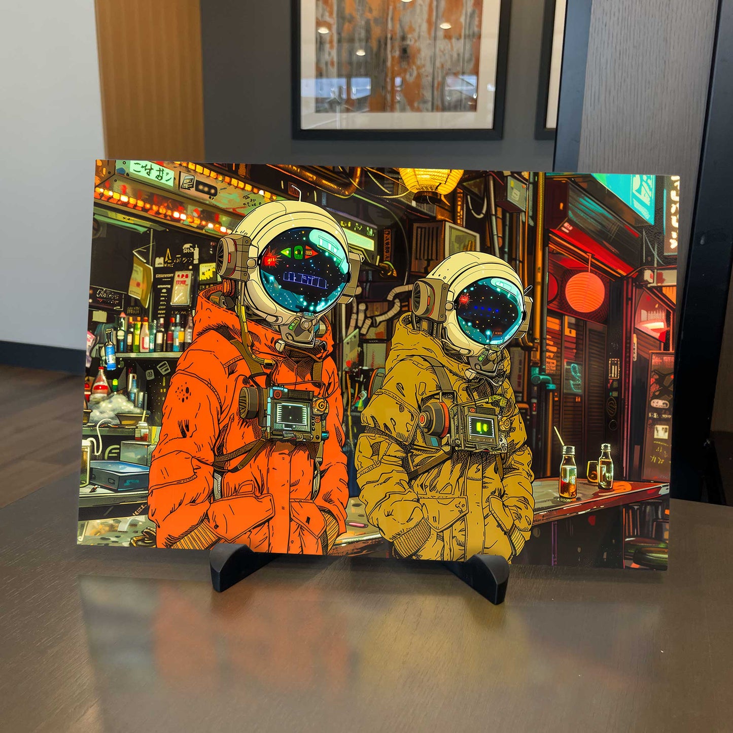 Trippy Astronaut Poster Art Metal Print