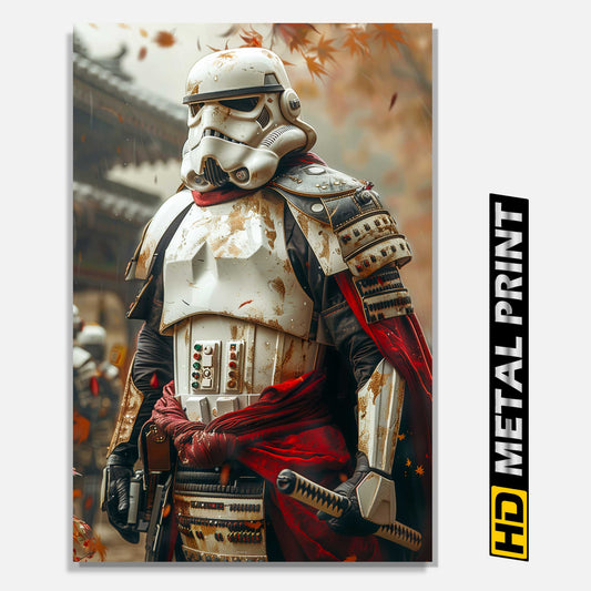 Stormtrooper Samurai Metal Print