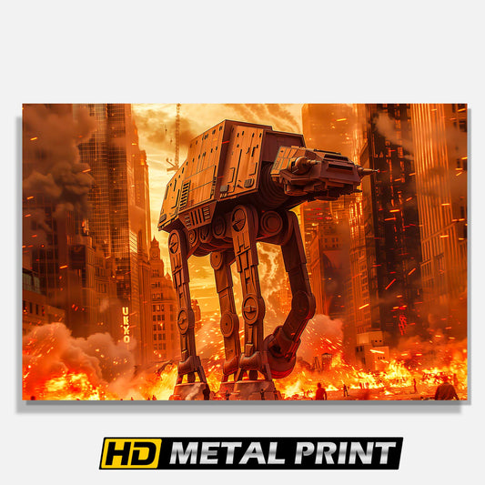 Star Wars AT-AT Metal Print