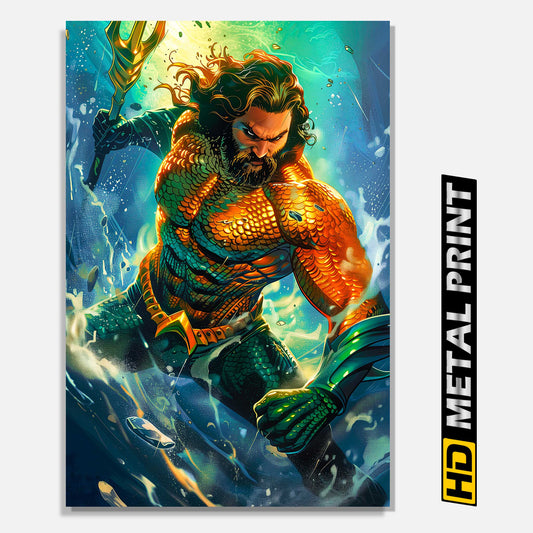 Jason Mamoa Aquaman Metal Print