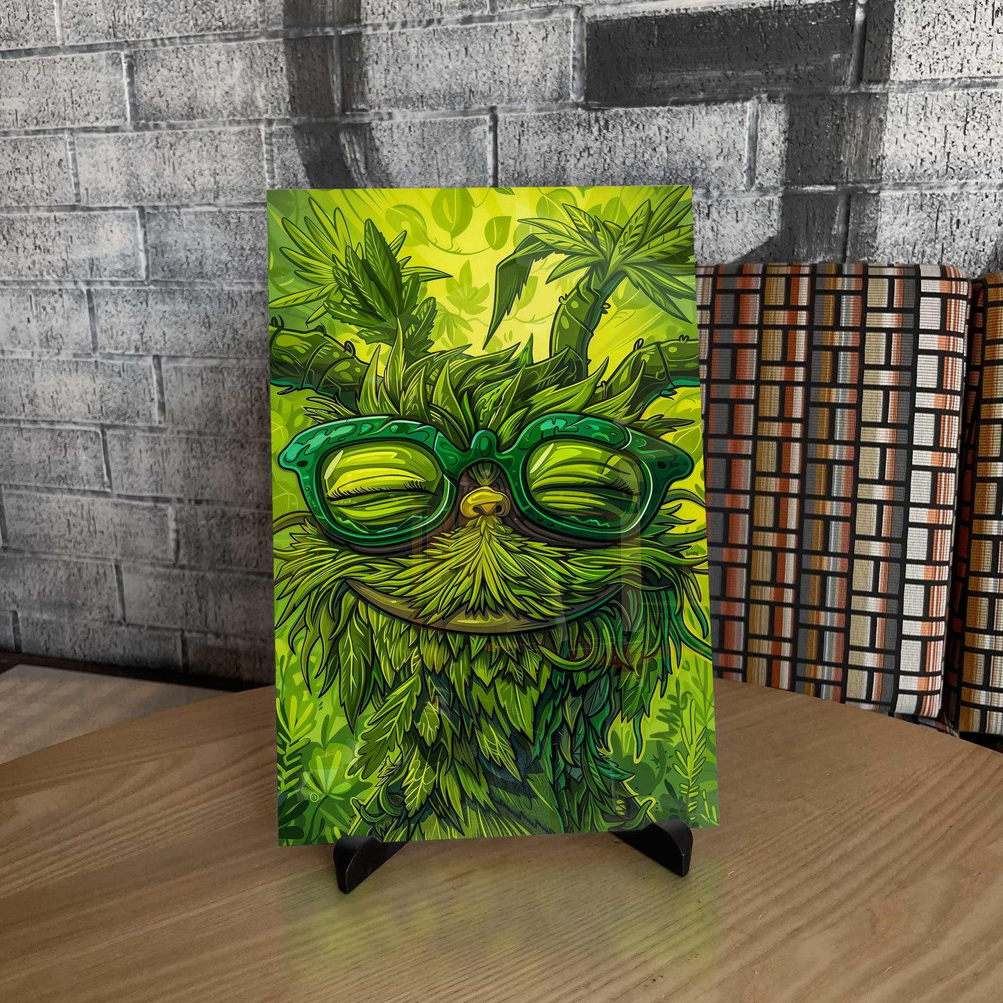 Bud Man Cannabis Marijuana Trippy Metal Print