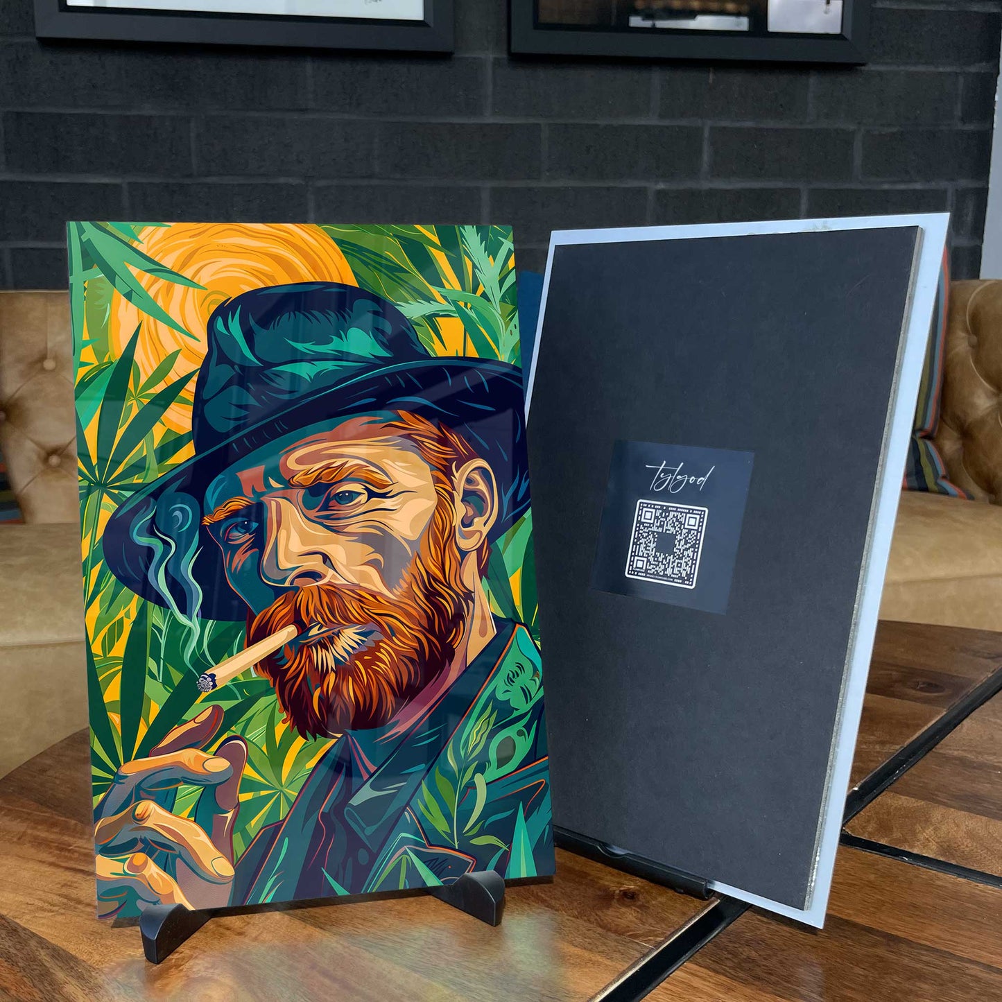 Buddy Van Gogh Cannabis Marijuana Trippy Metal Print