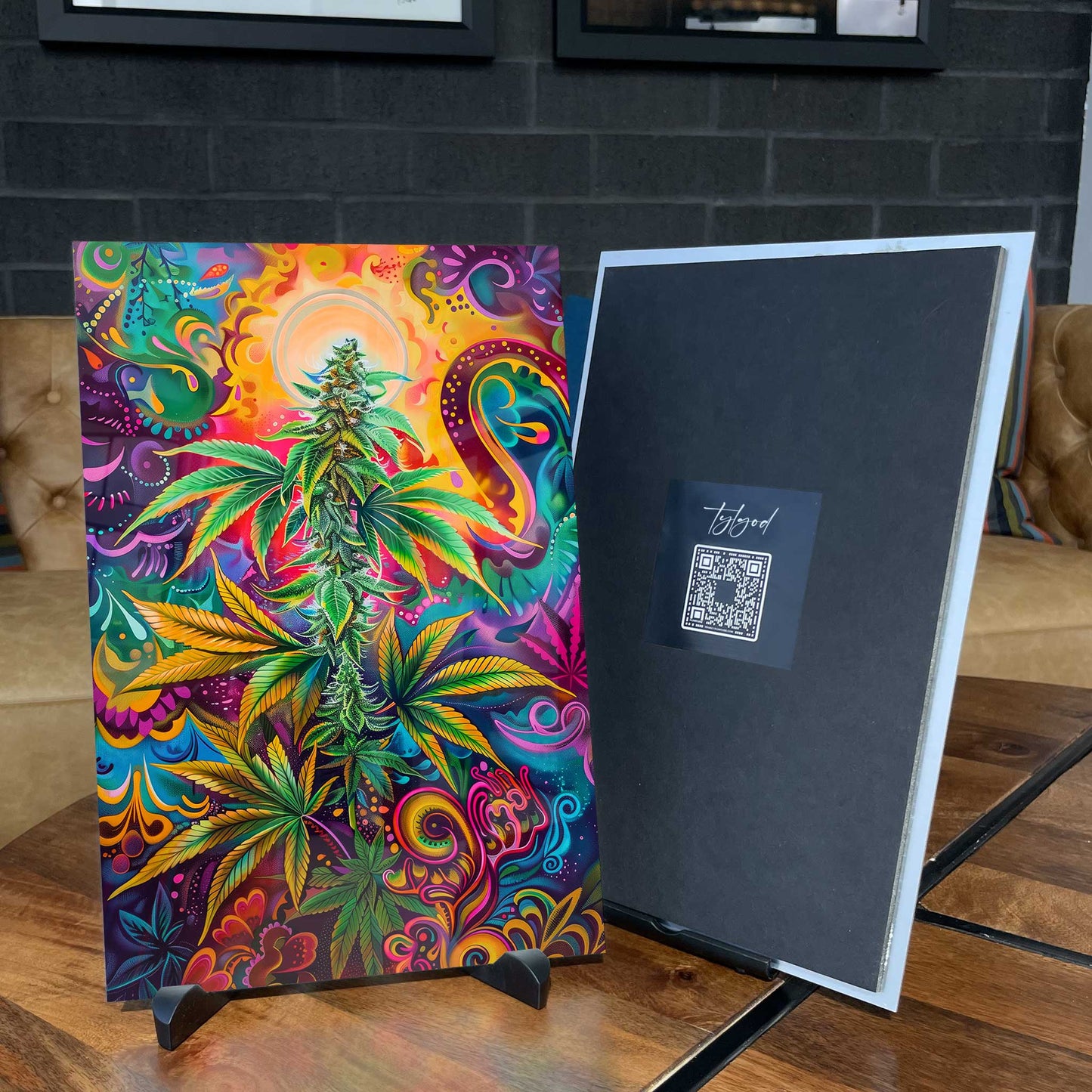 Bud Scape Cannabis Marijuana Trippy Stoner Metal Print