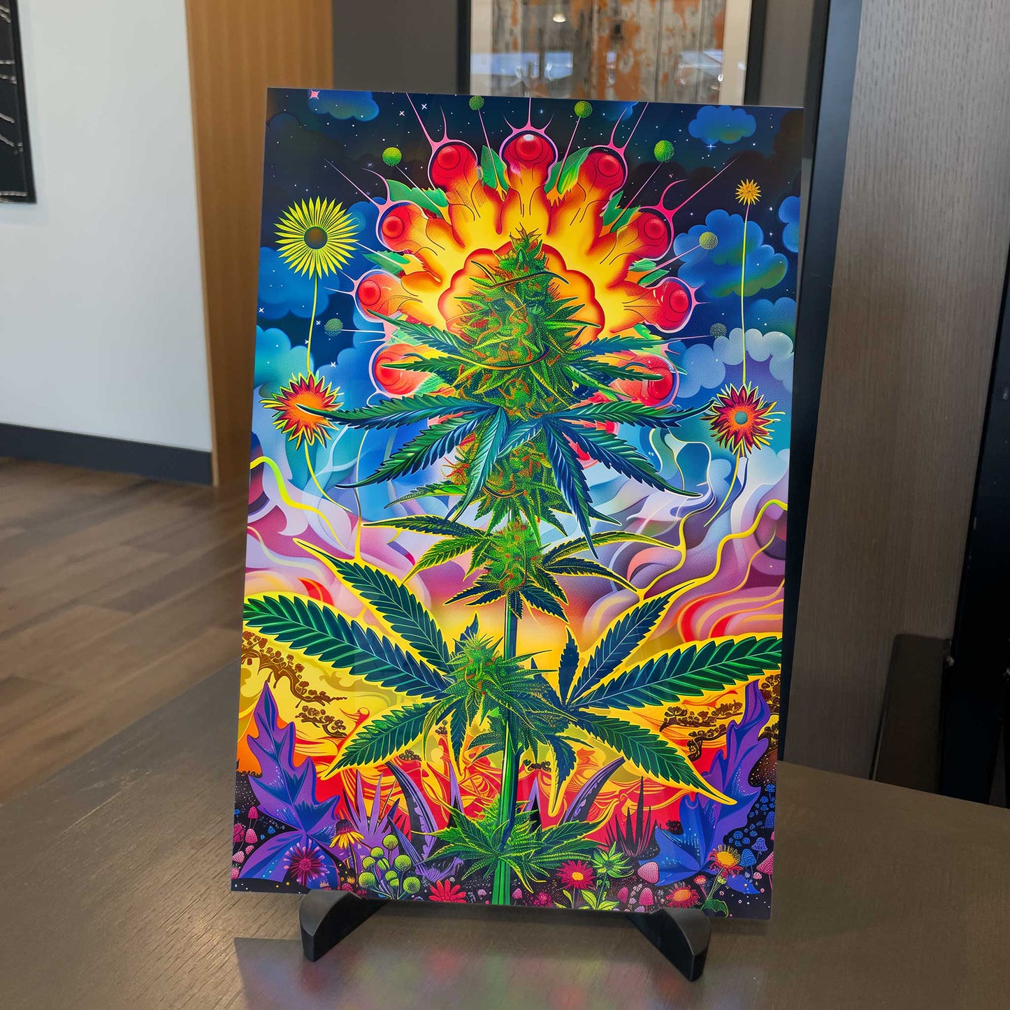Bud Scape Cannabis Marijuana Trippy Stoner Metal Print (Copy)