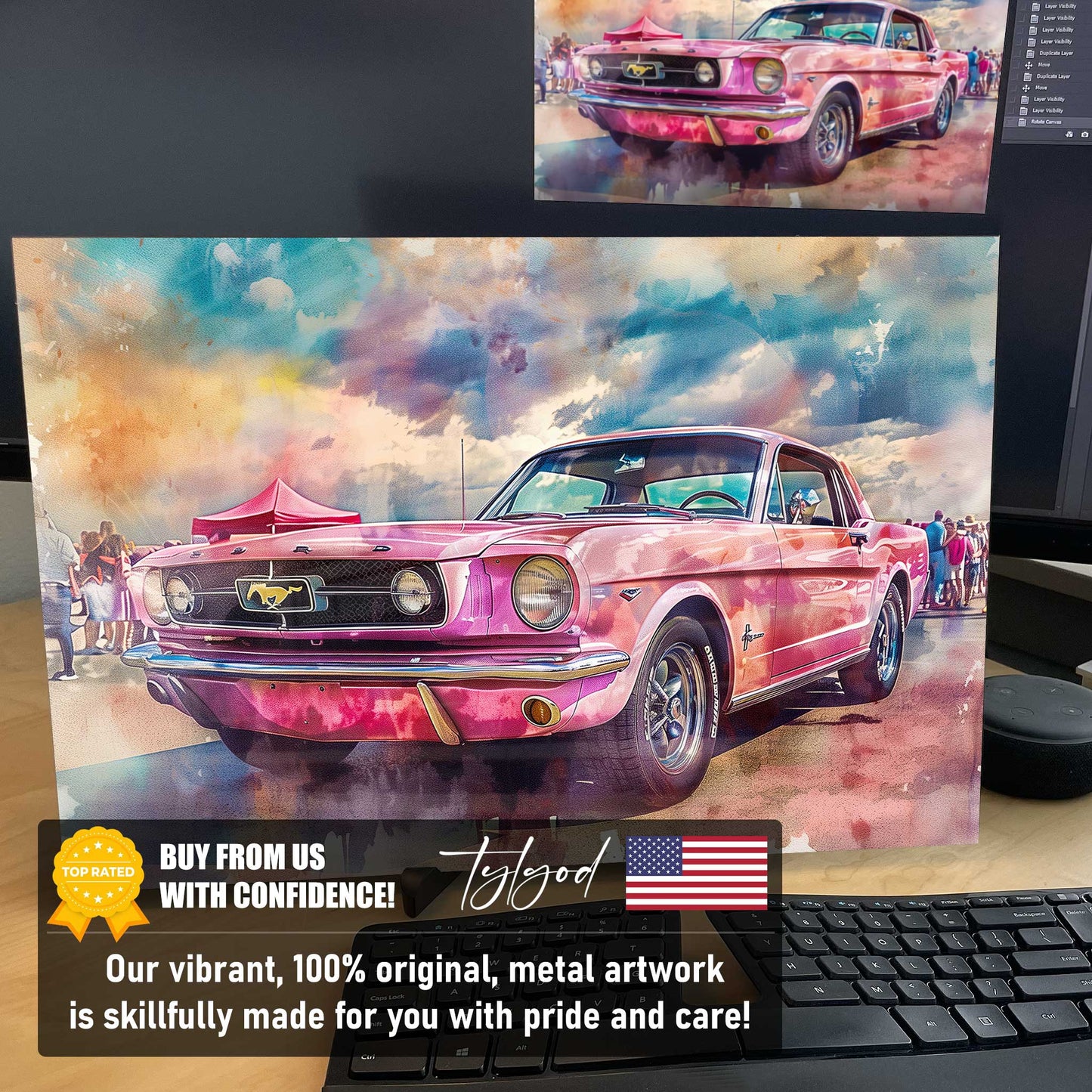 Classic 1966 Ford Mustang Metal Print