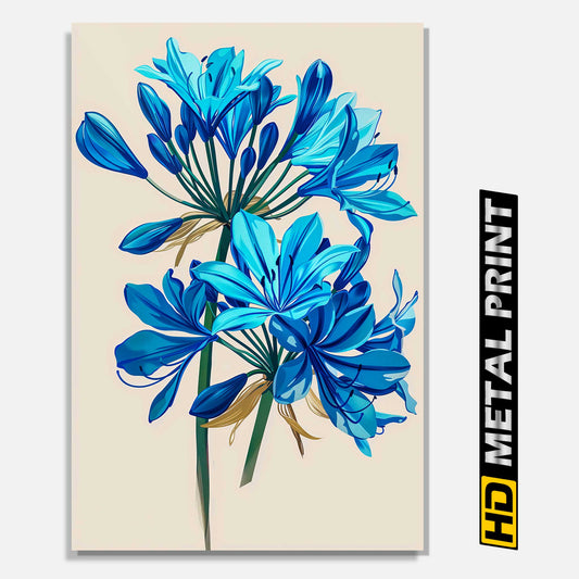 Peter Pan Lily Agapanthus Lily of the Nile Metal Print