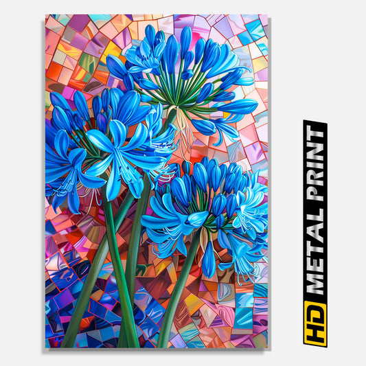 Peter Pan Lily Agapanthus Lily of the Nile Metal Print