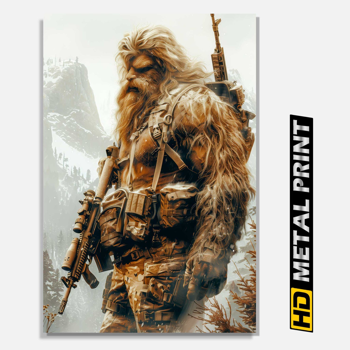 Tactisquatch Sasquatch Metal Print