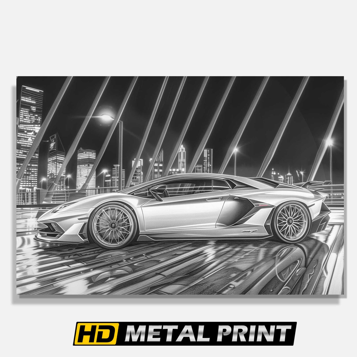 Lamborghini Aventador SVJ Metal Poster